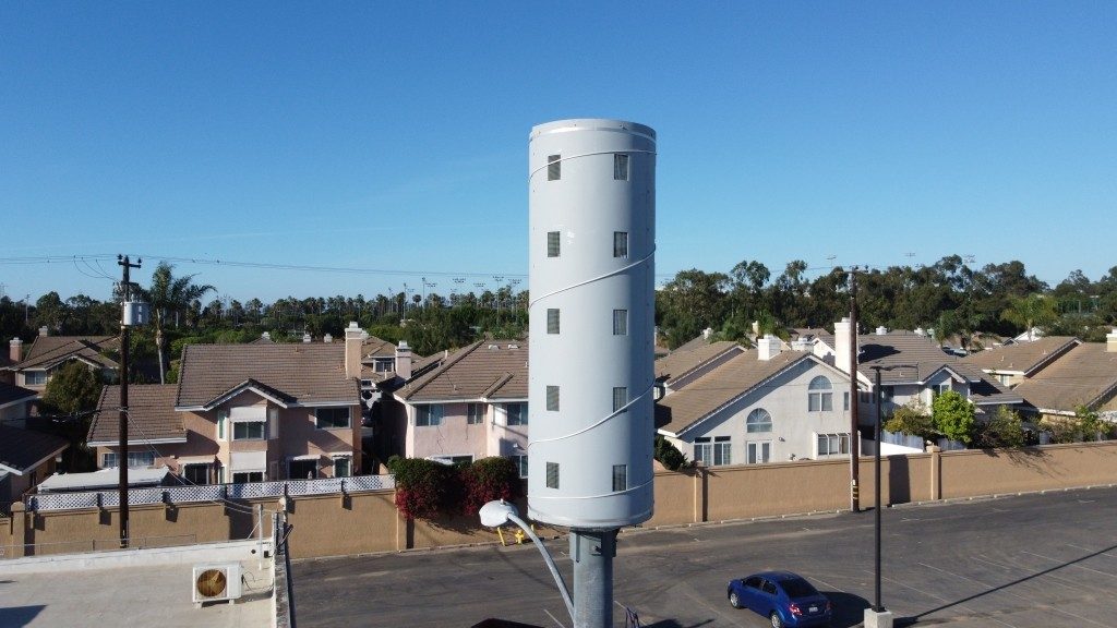 Concealed telecom tower inspection in residential area